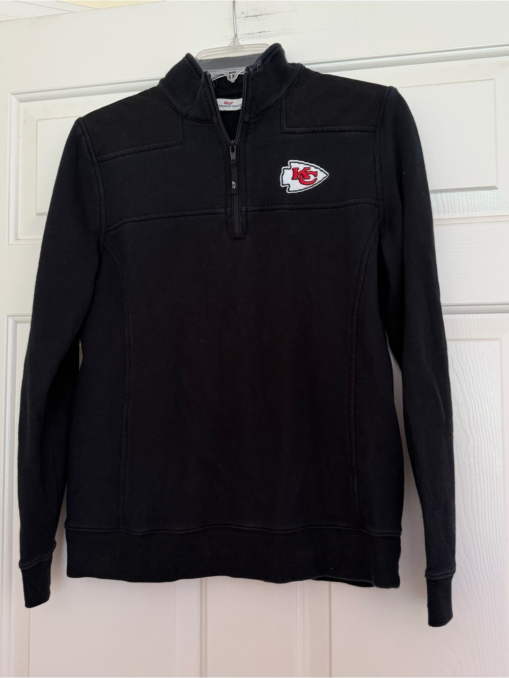 Women's Vineyard Vines Kansas City Chiefs Shep Quarter-Zip Pullover Sweatshirt S